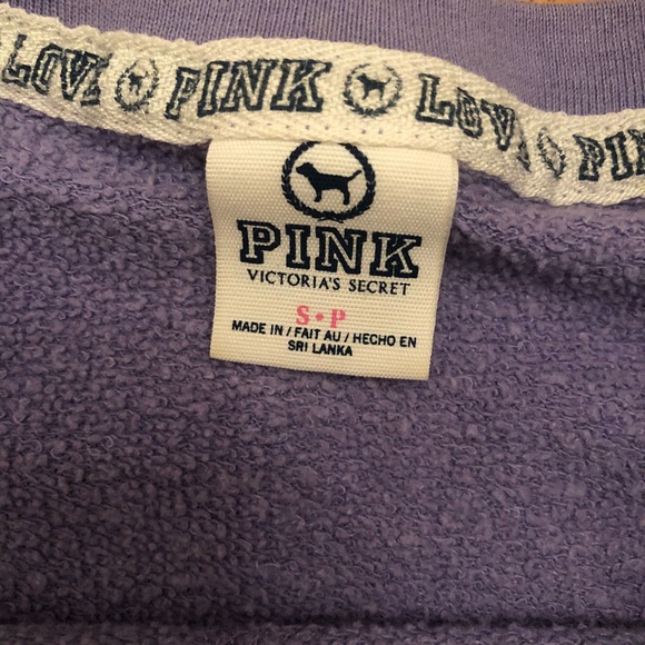 Pink sweatshirt with leopard print trim nice Sz S - Picture 7 of 7